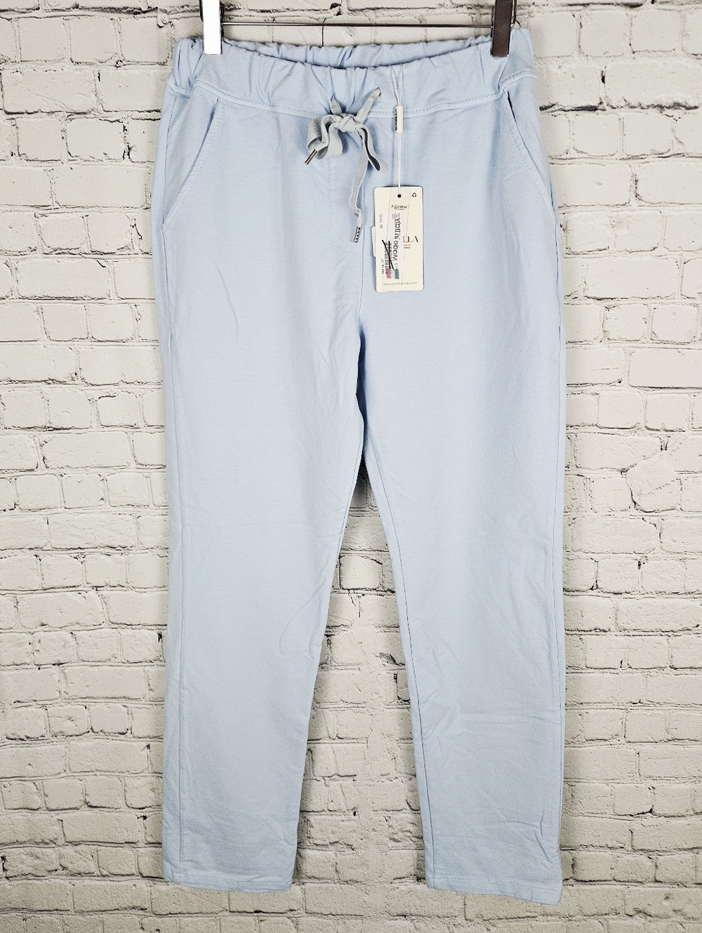 SORELLA | drawstring waist baby blue sweatpants
